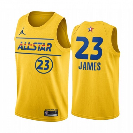 Maillot Basket Los Angeles Lakers LeBron James 23 2021 All-Star Jordan Brand Gold Swingman - Homme